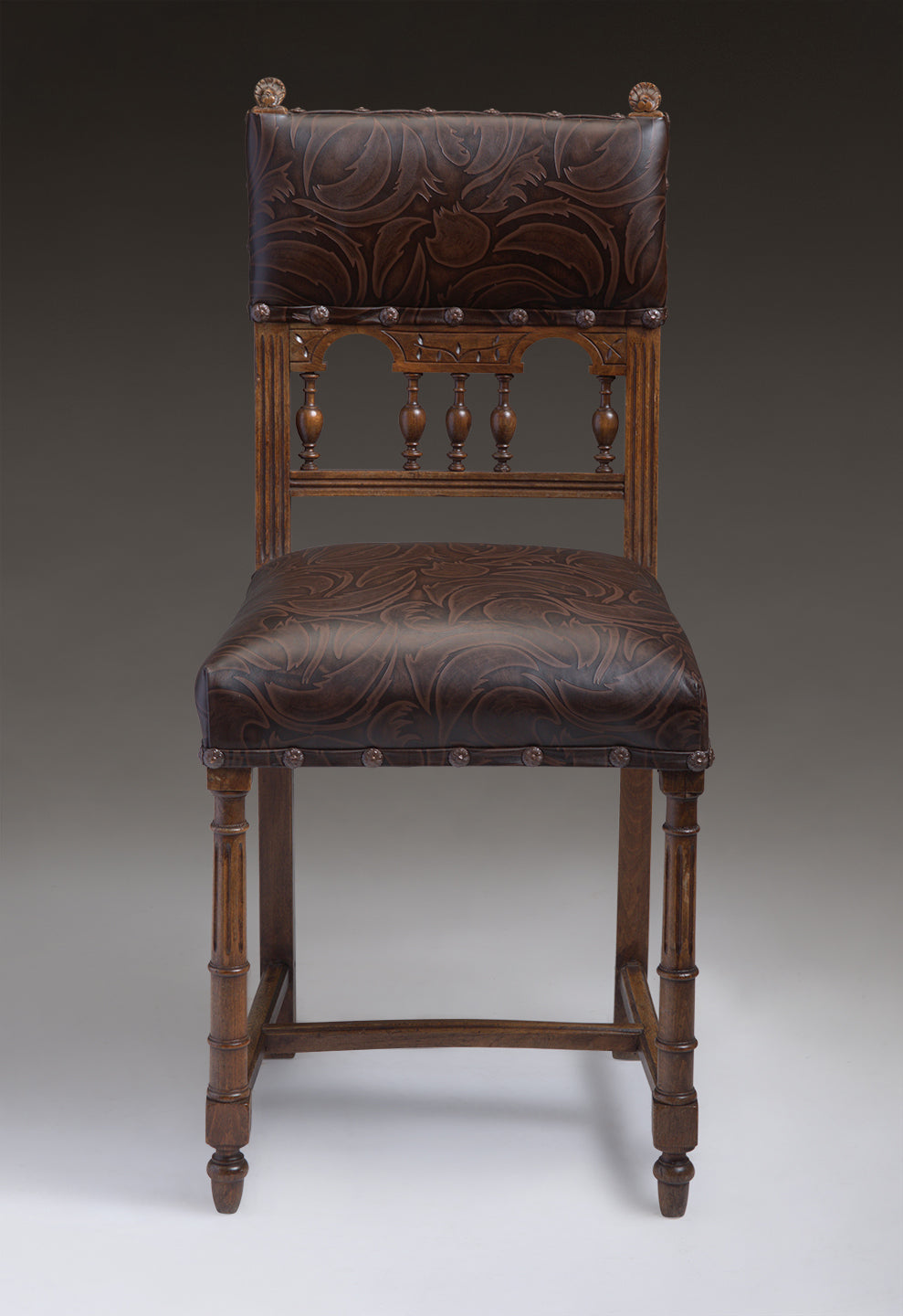 VINTAGE UPHOLSTERED ARMLESS CHAIR