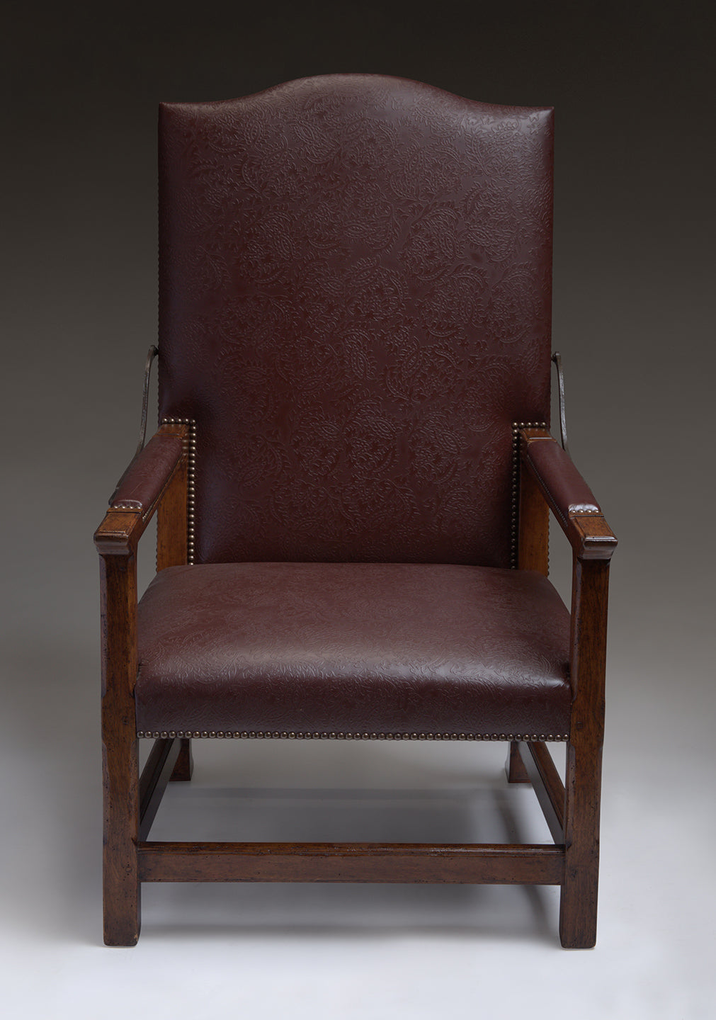 EMBOSSED LEATHER ARMCHAIR (ADJUSTABLE)