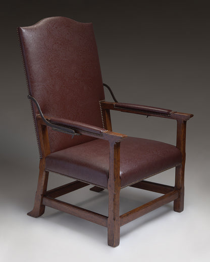 EMBOSSED LEATHER ARMCHAIR (ADJUSTABLE)