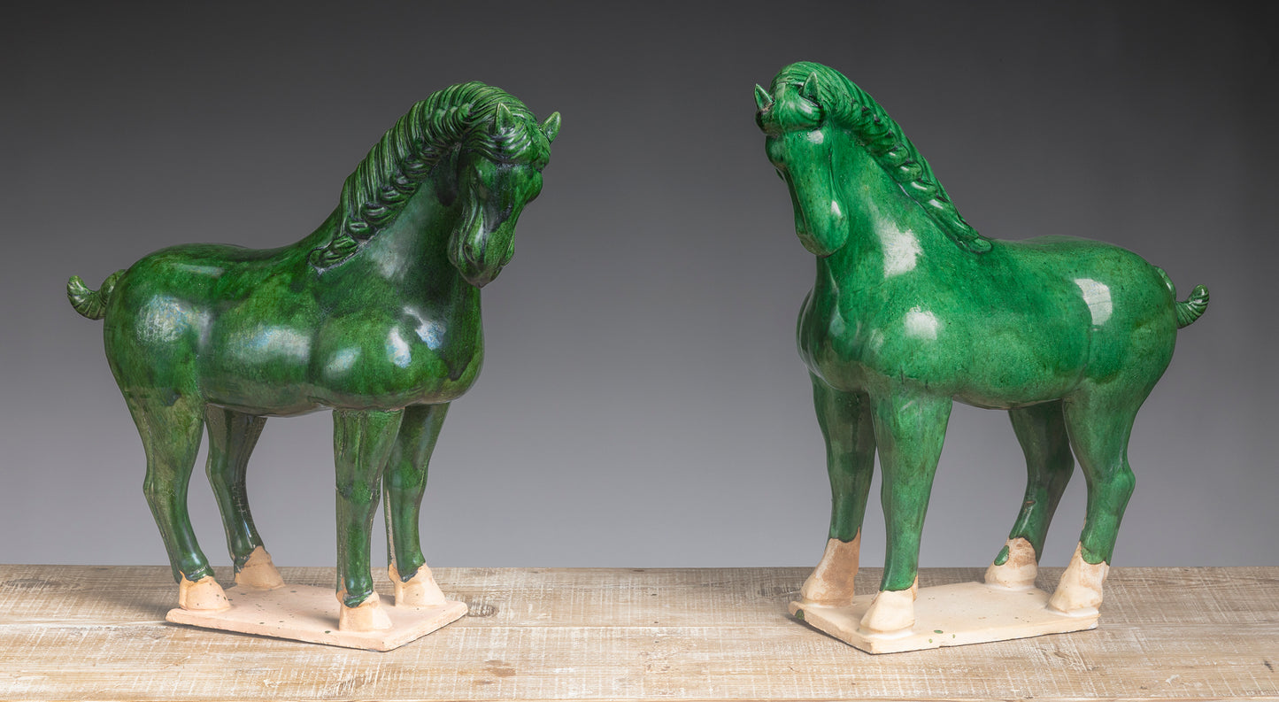 RARE CERAMIC HORSES - PAIR