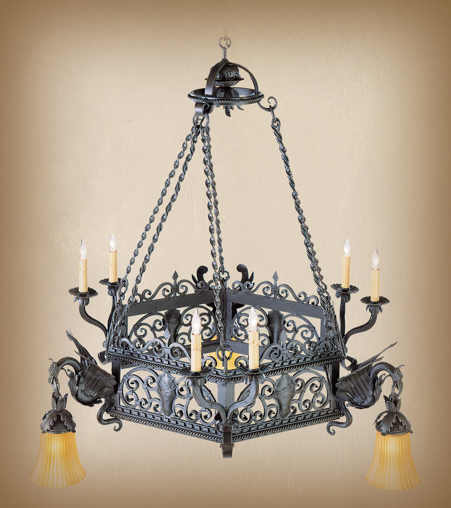 Wrought Iron Chandelier