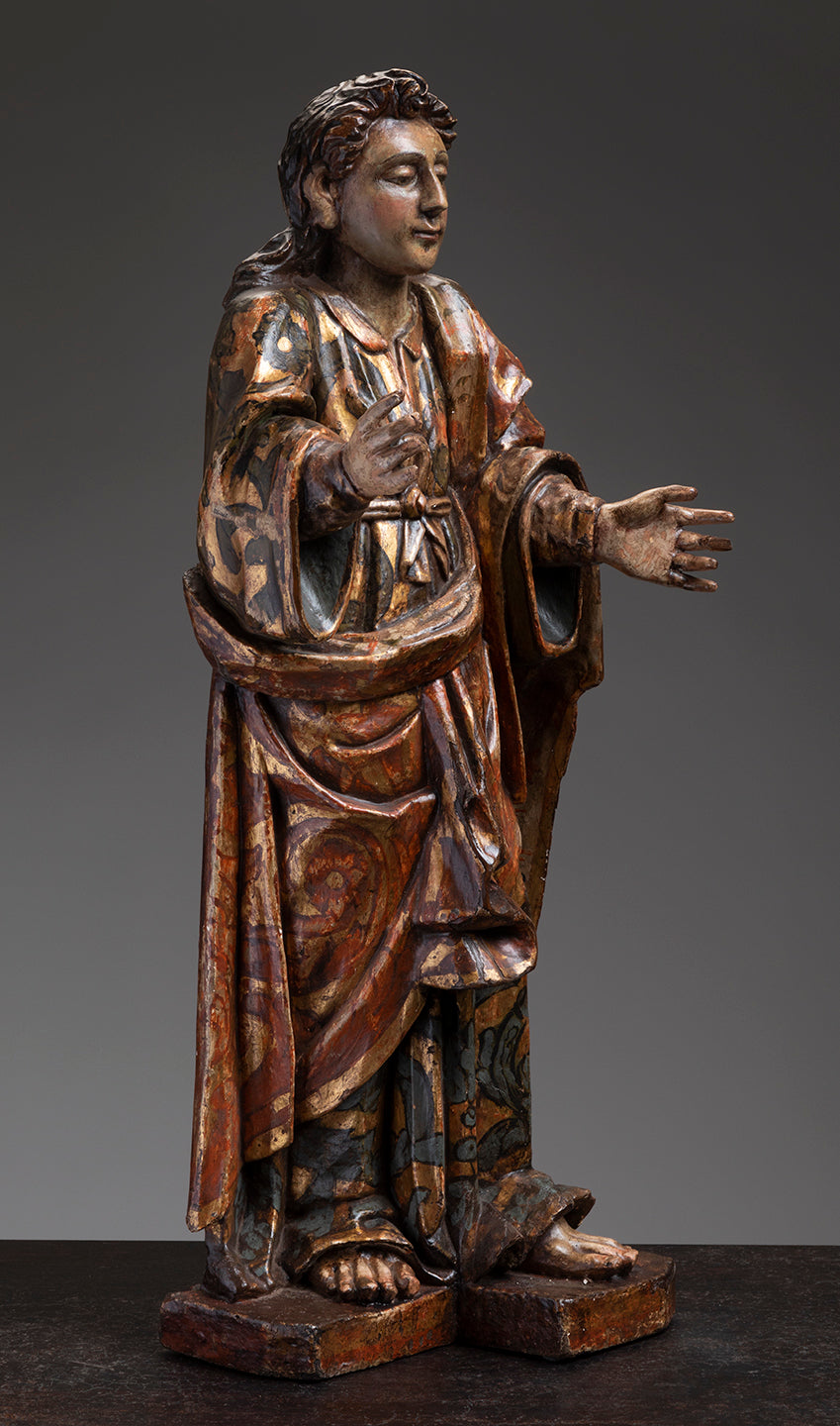 HAND CARVED RELIGIOUS FIGURE